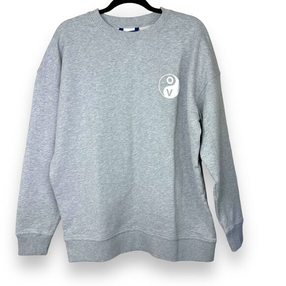 Outdoor Voices NWT Grey Move Your Body For Your Mind Graphic Pullover Sweatshirt - Picture 2 of 5